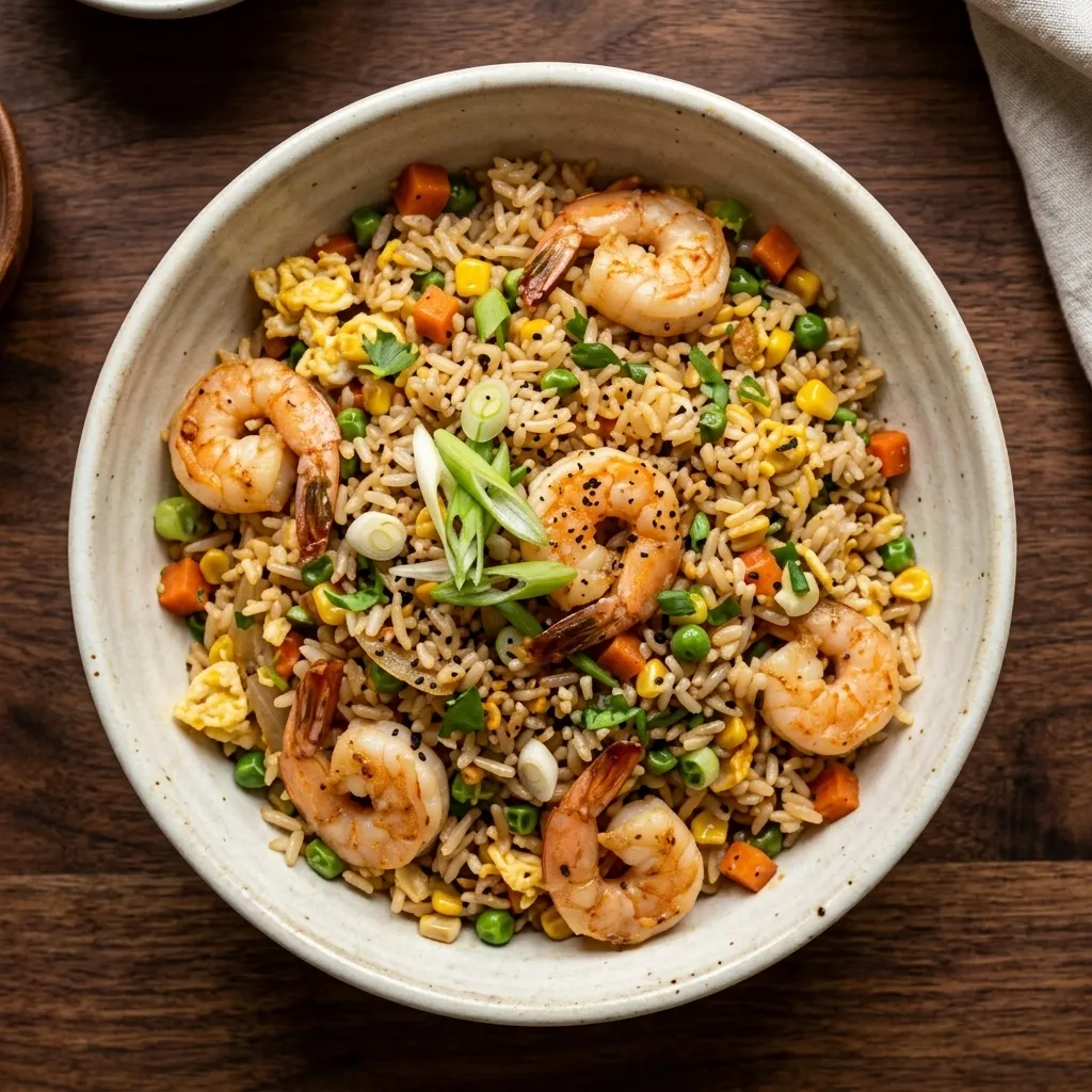Shrimp fried rice from Golden Hill Chinese Food takeout in NE Calgary